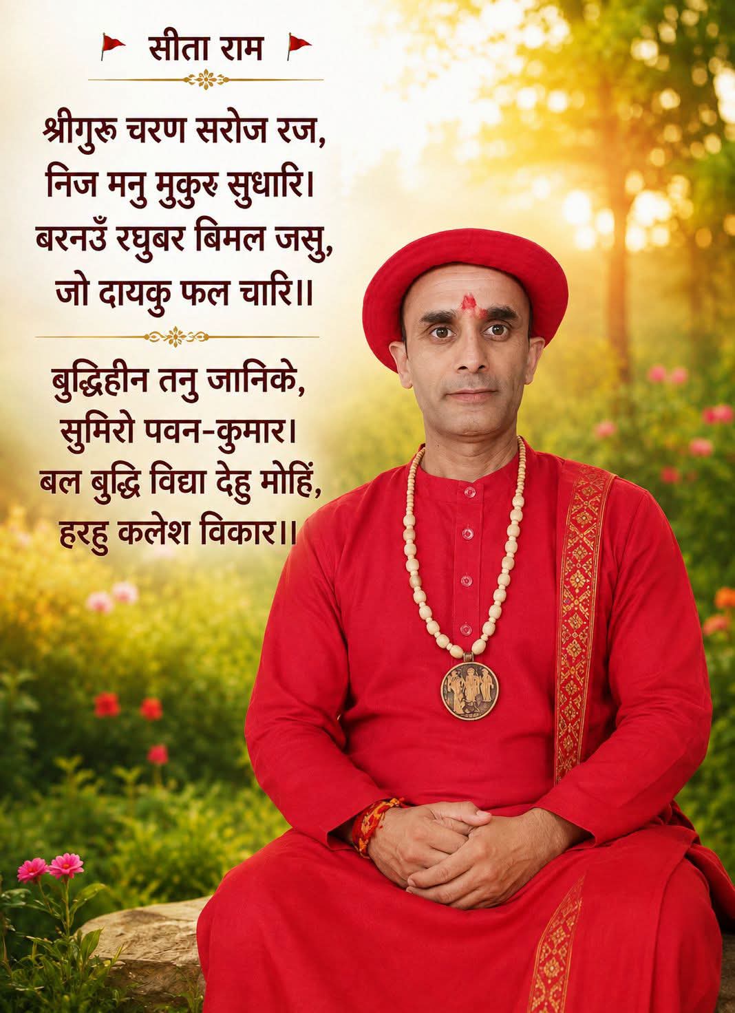 श्री गुरु चरण सरोज रज , निज मनु मुकुरु सुधारि।